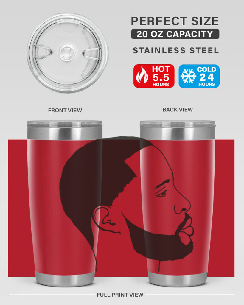 beardman 54#- black men - boys- tumbler