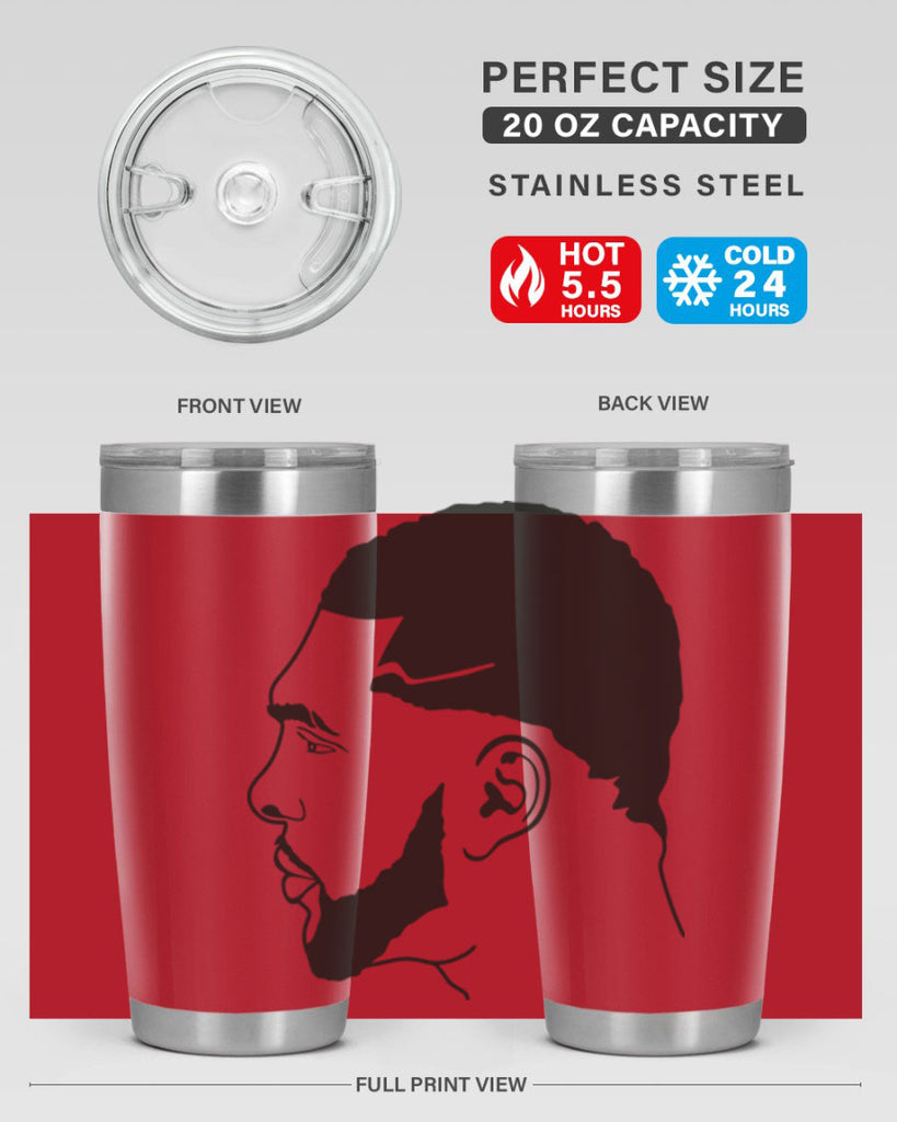 beardman 55#- black men - boys- tumbler