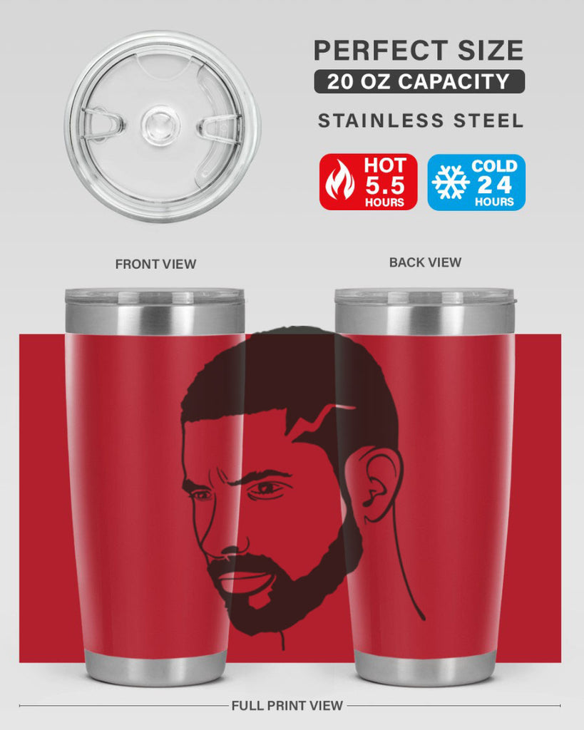 beardman 56#- black men - boys- tumbler