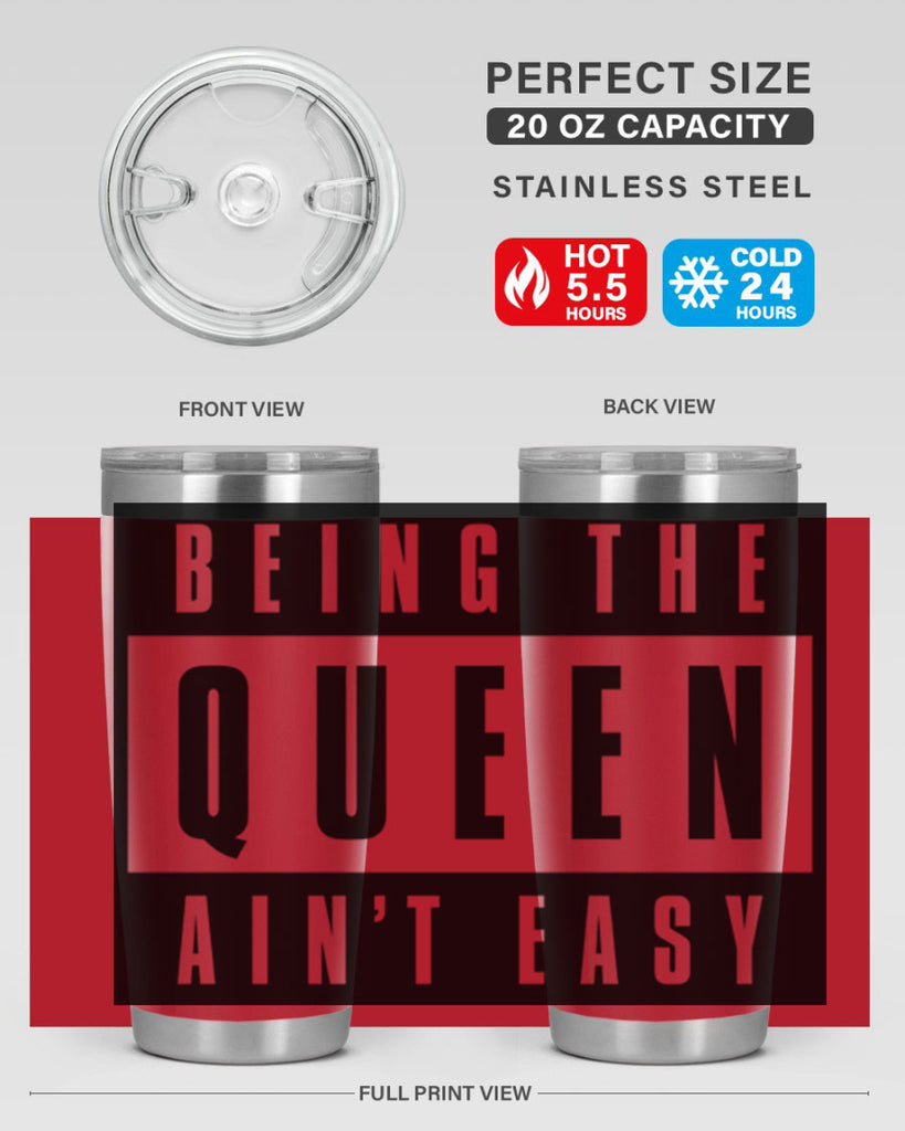 being the queen aint easy 258#- black words phrases- Cotton Tank