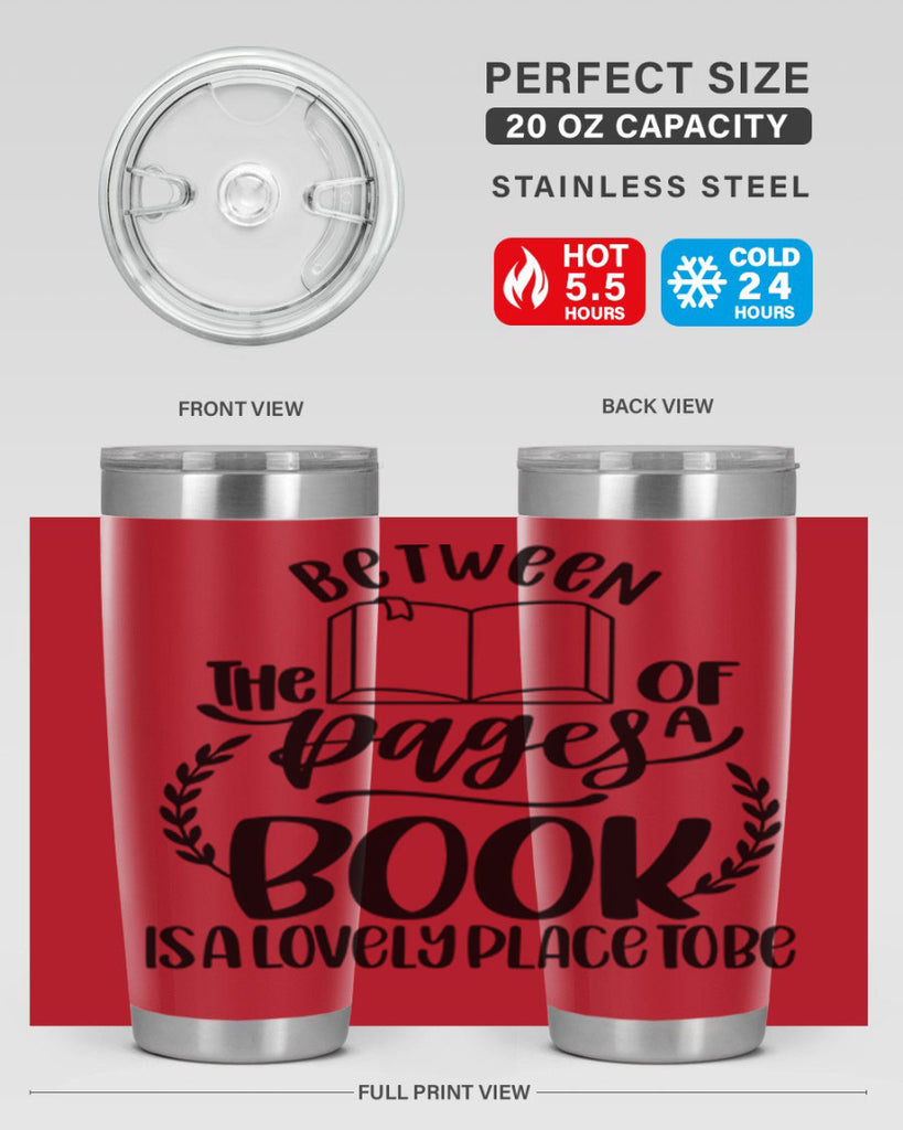between the pages of a book 52#- reading- Tumbler