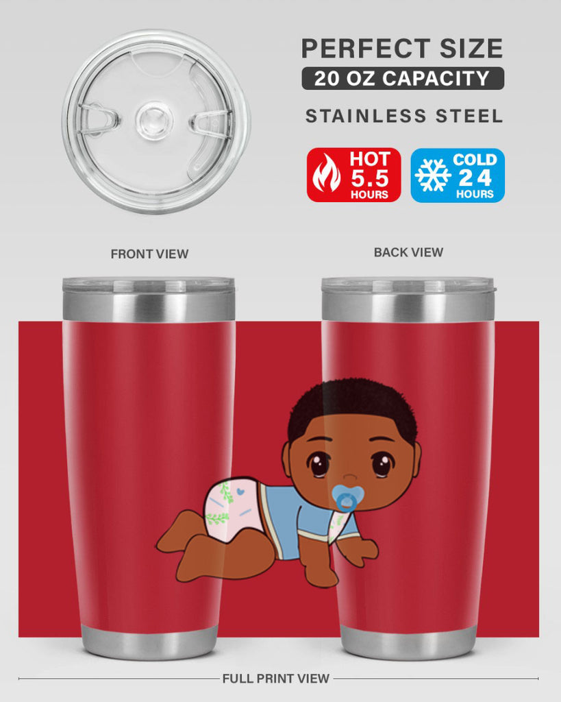 black baby boy 1#- black men - boys- tumbler