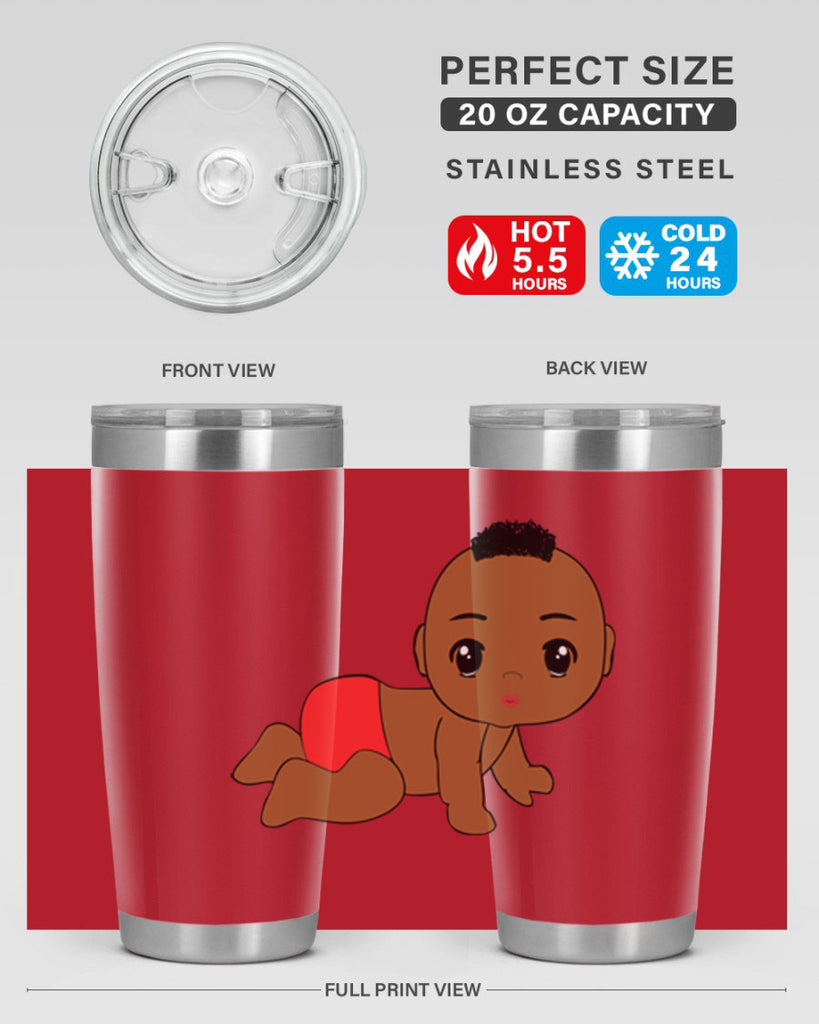black baby boy 5#- black men - boys- tumbler