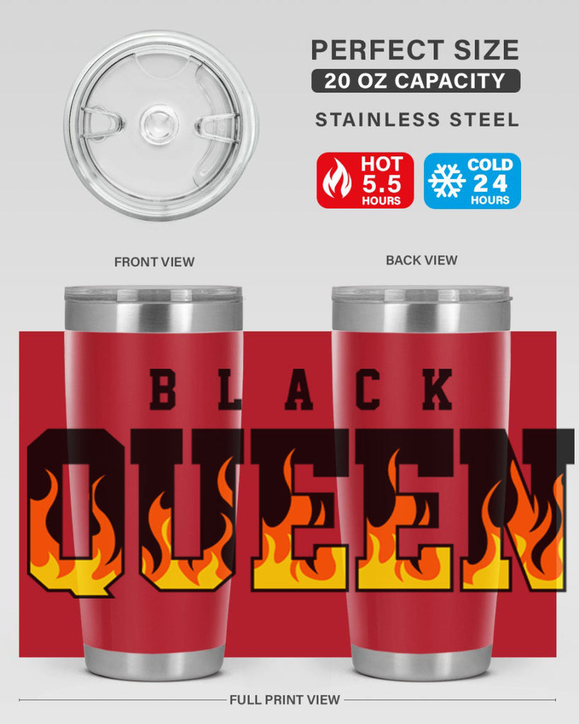 black queen flames 220#- black words phrases- Cotton Tank