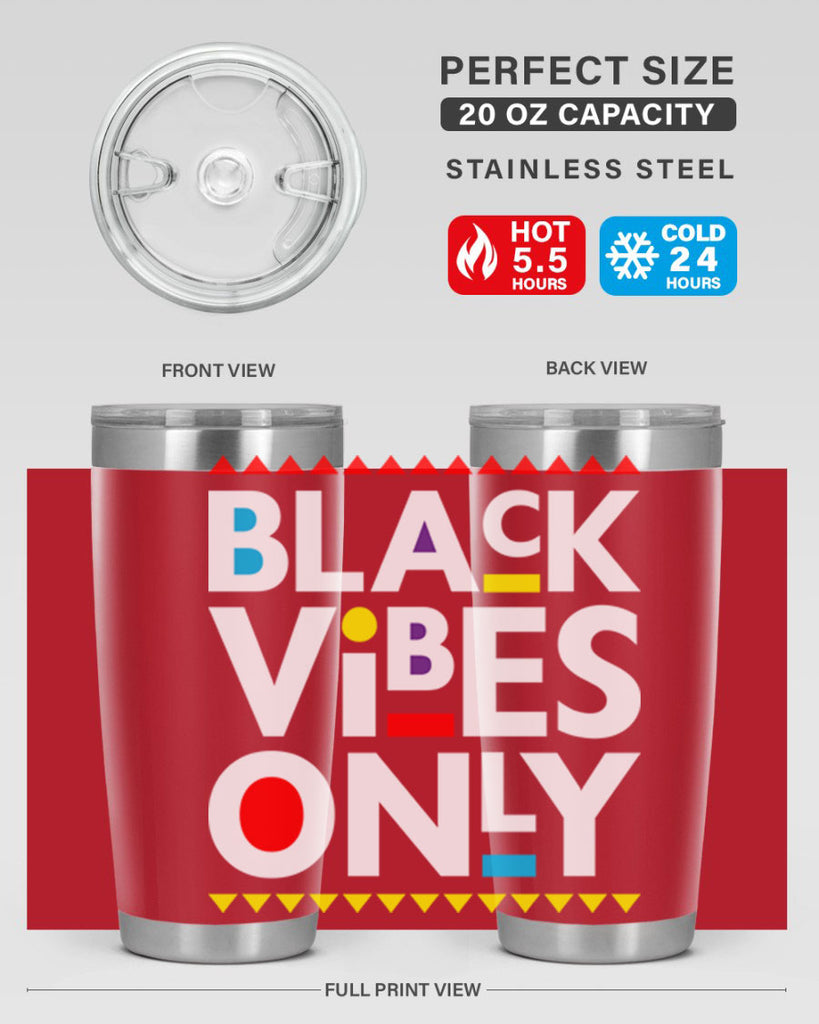 black vibes only 217#- black words phrases- Cotton Tank