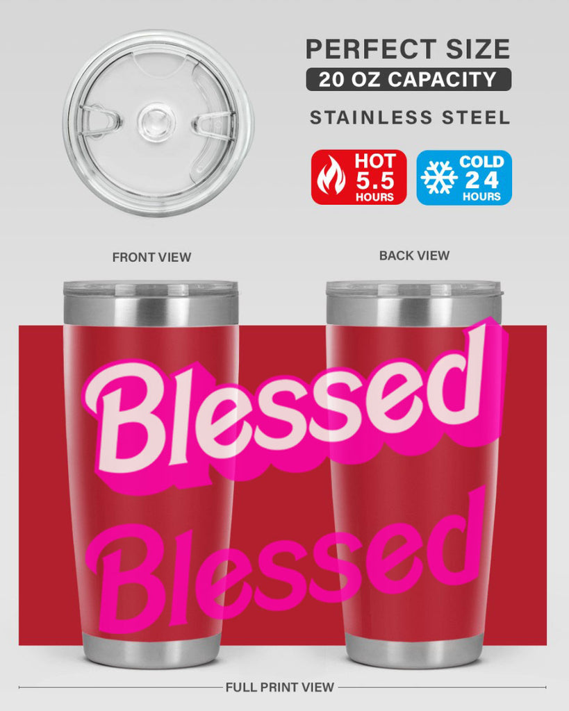 blessed barbie 193#- black words phrases- Cotton Tank