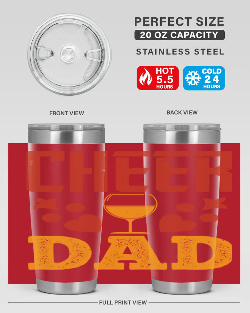 cheer dad 121#- fathers day- Tumbler