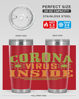 coronavirus inside Style 2#- corona virus- Tumbler