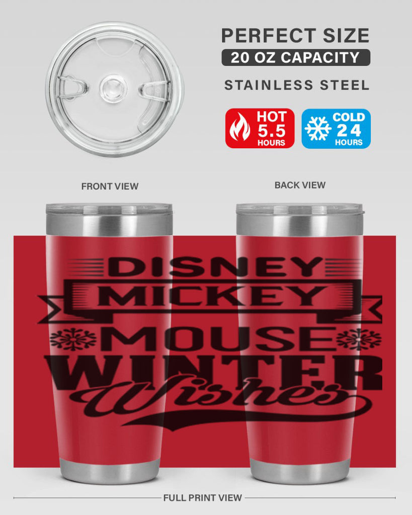 disney mickey mouse winter wishes 93#- winter- Tumbler