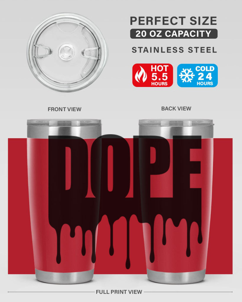 dope drip 166#- black words phrases- Cotton Tank
