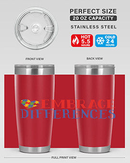 embrace differences Style 13#- autism- Tumbler