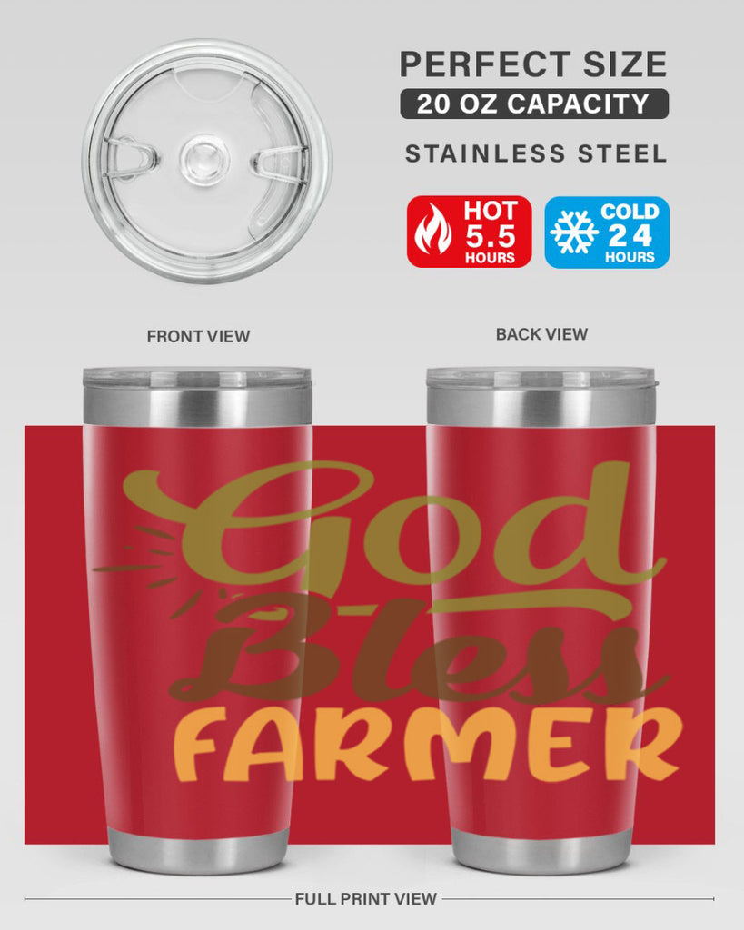 god bless farmer 10#- farming and gardening- Tumbler