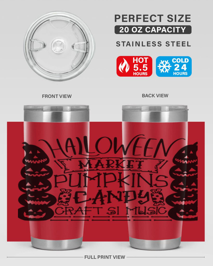halloween market pumpkins candy 73#- halloween- Tumbler