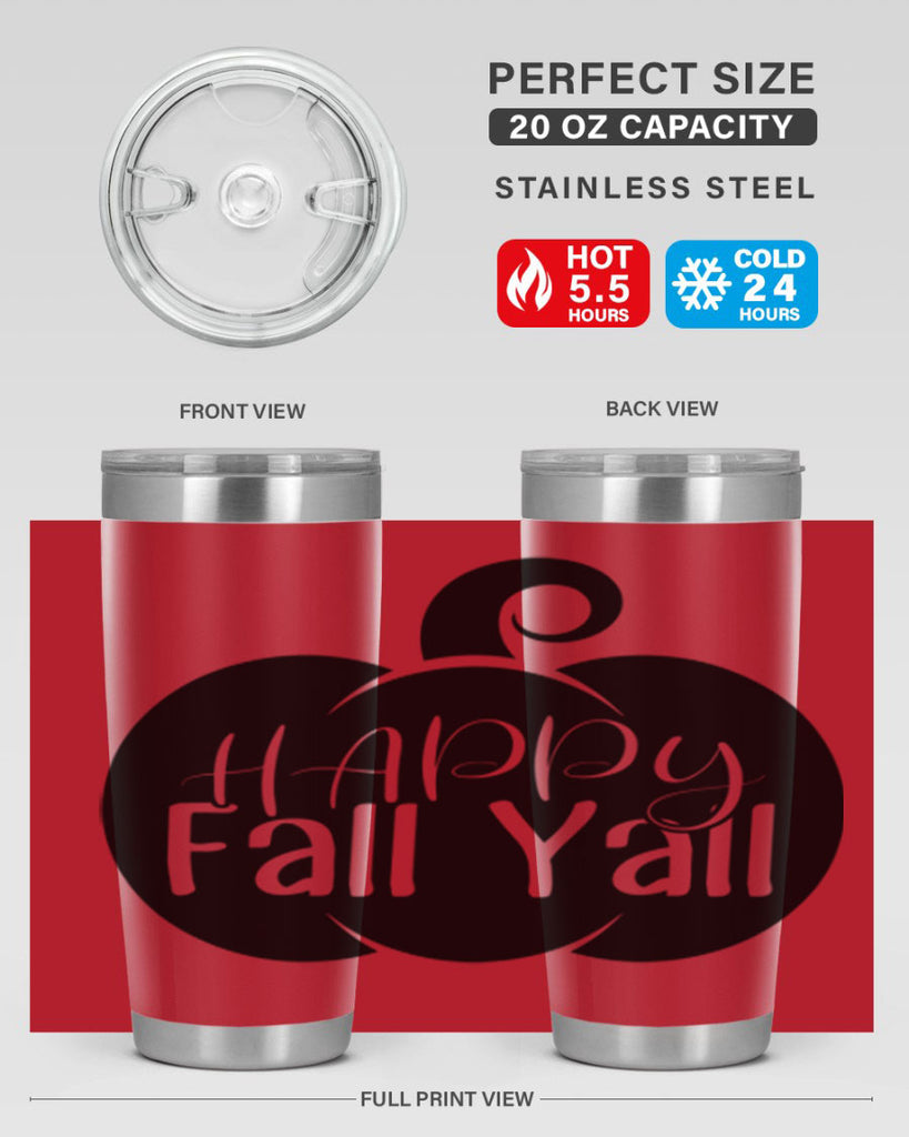 happy fall yall 235#- fall- Tumbler