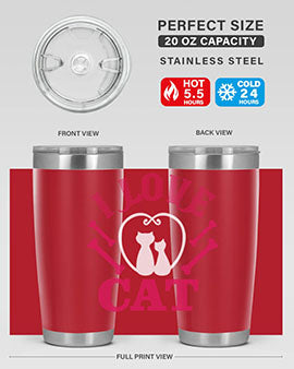 i love cat Style 56#- cat- Tumbler