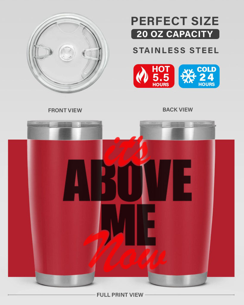 its above me now 106#- black words phrases- Cotton Tank