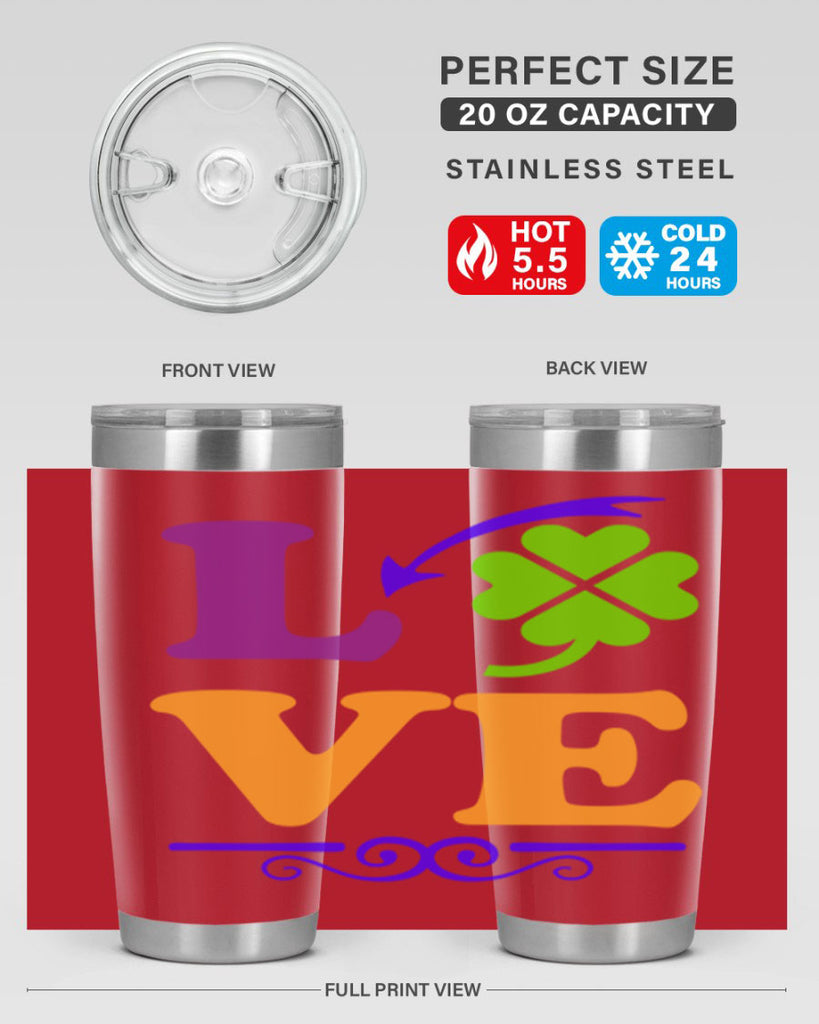 love 18#- mardi gras- Tumbler