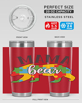 mama bear Style 32#- autism- Tumbler