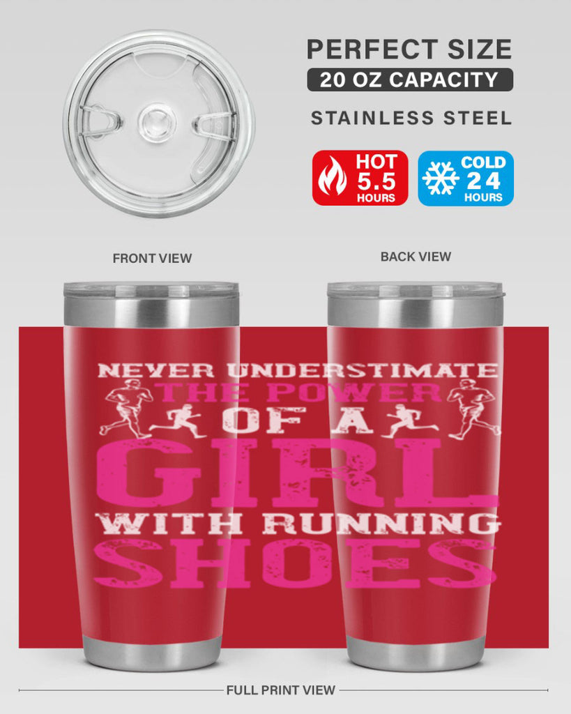 never understimate the power of a girl with running shoes 29#- running- Tumbler