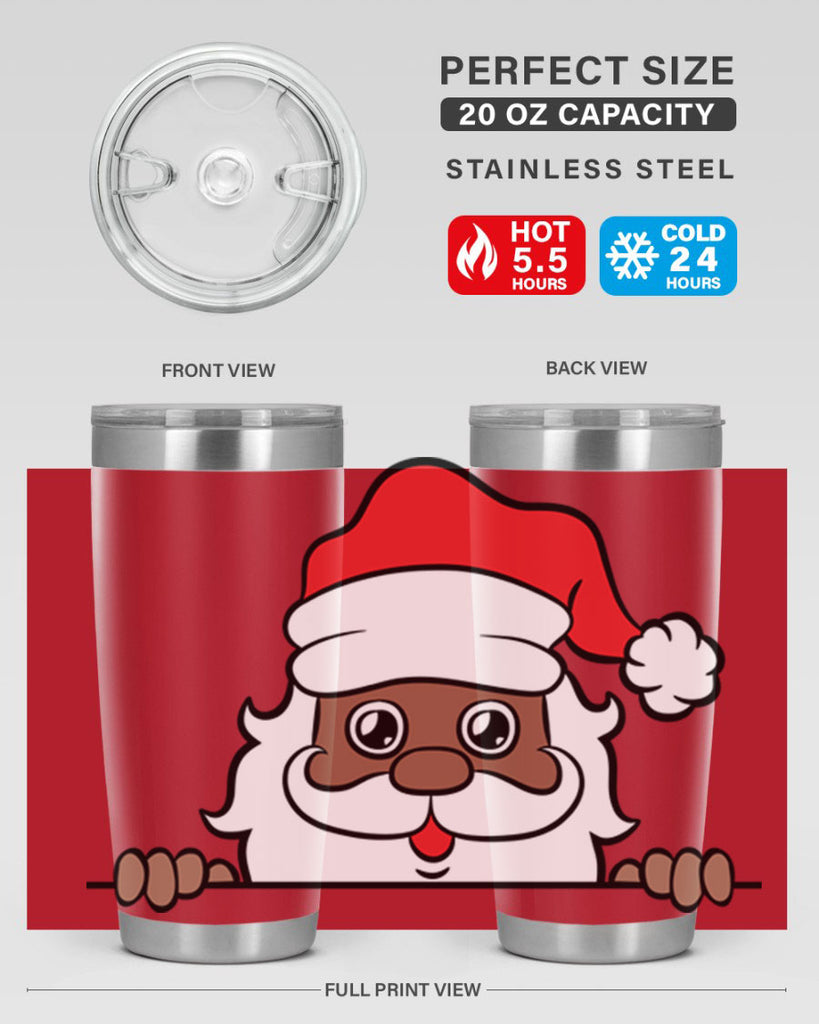 peekaboo black santa 19#- black men - boys- tumbler