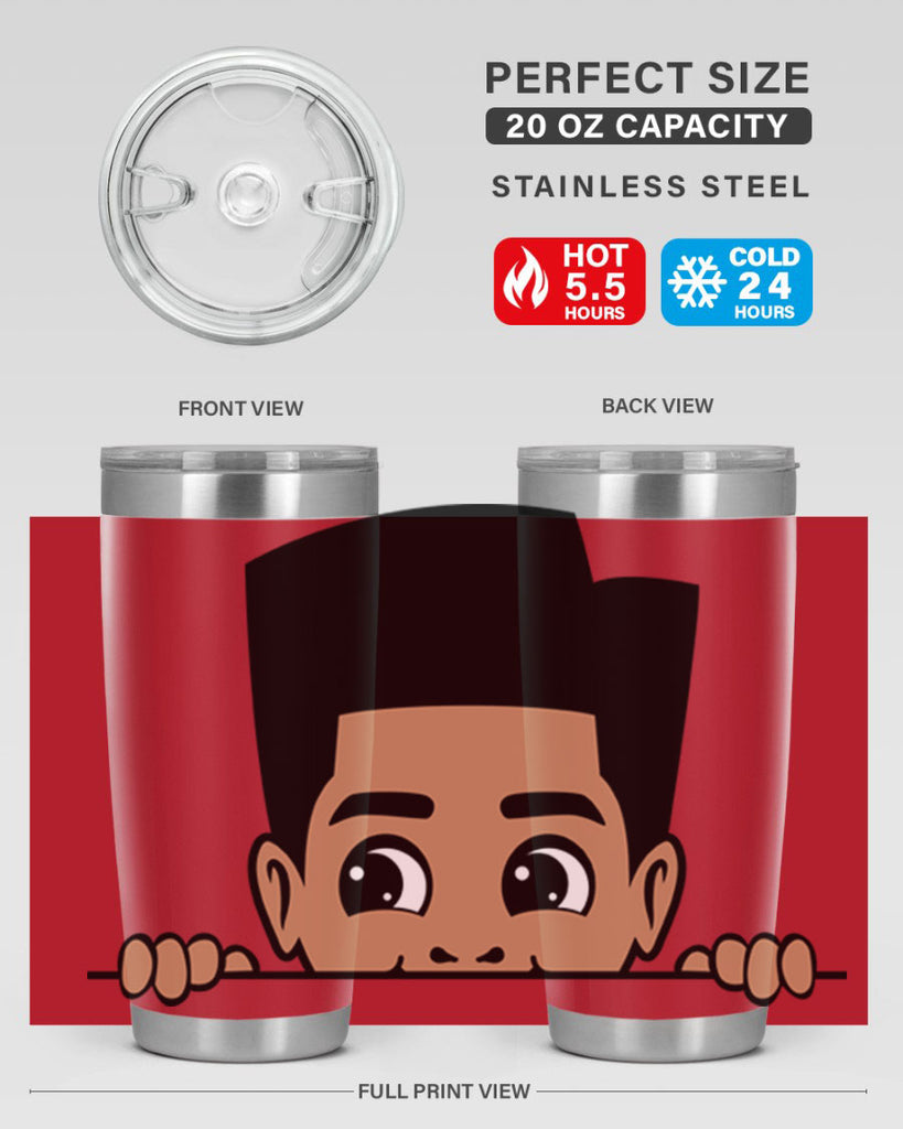 peekaboo boy 18#- black men - boys- tumbler