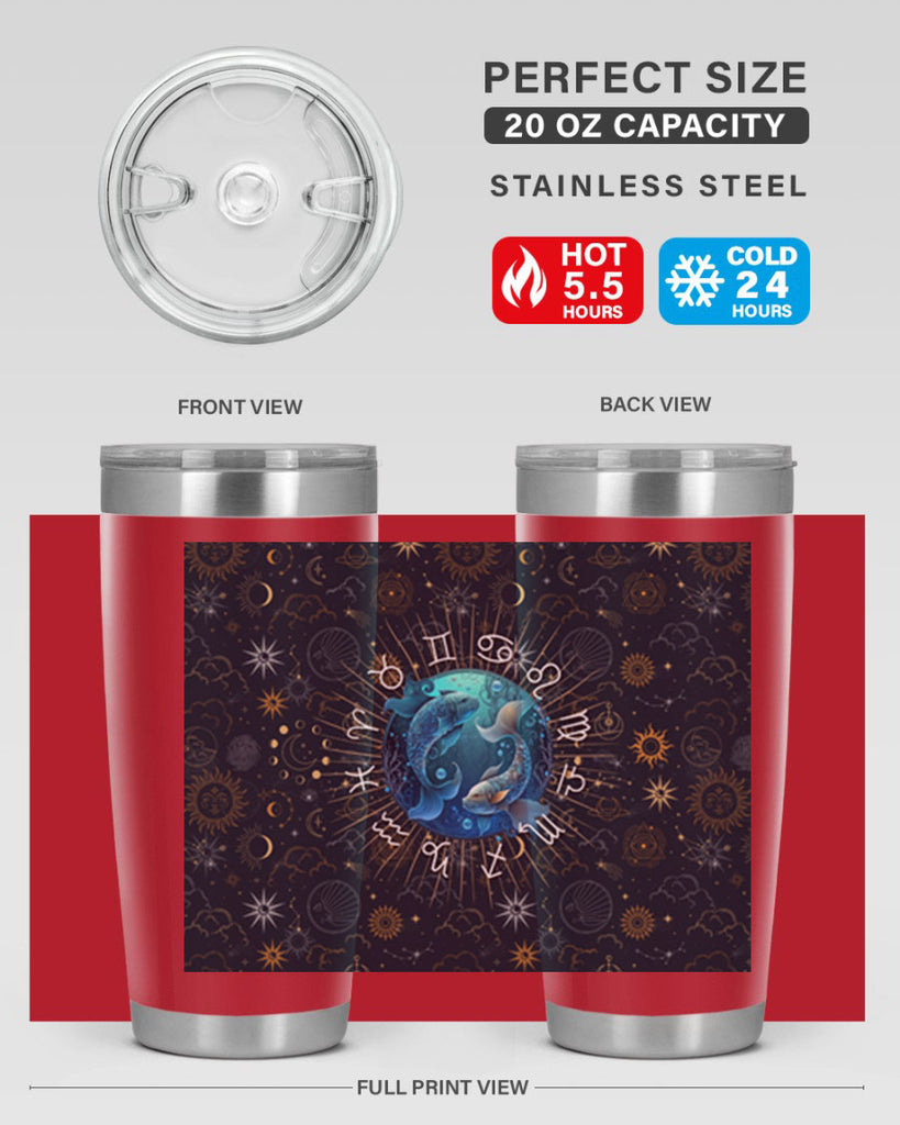 pisces Straight 366#- zodiac- Tumbler