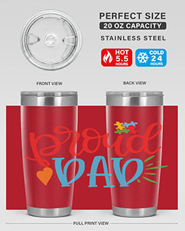 proud dad Style 36#- autism- Tumbler