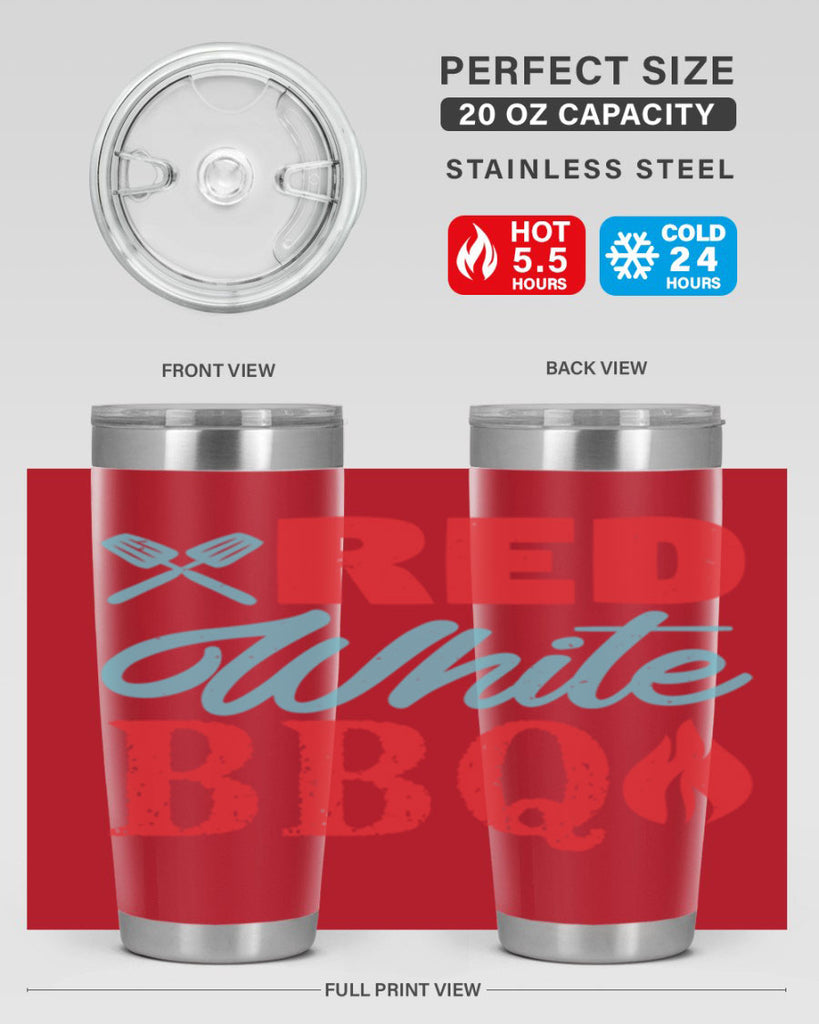 red white bbq 15#- bbq- Tumbler