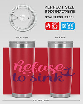 refuse to sink Style 4#- breast cancer- Tumbler