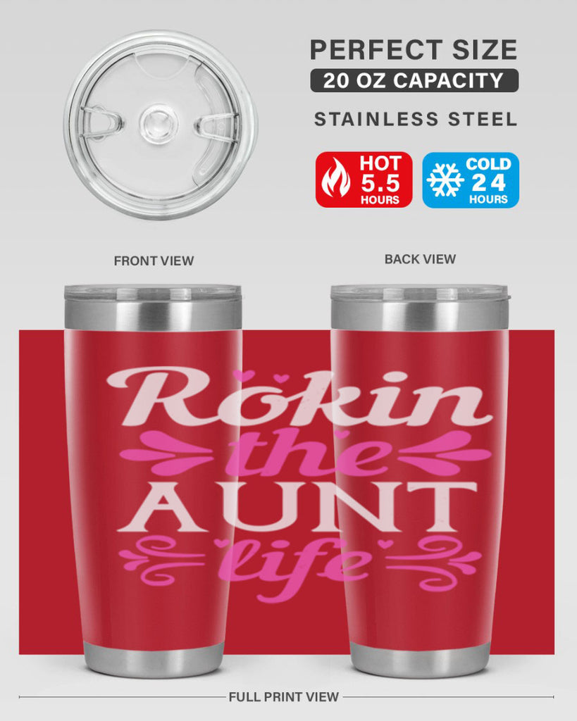 rokin the aunt life Style 24#- aunt- Tumbler