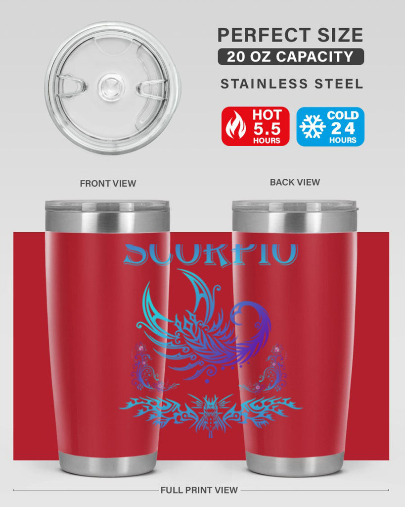 scorpio 449#- zodiac- Tumbler