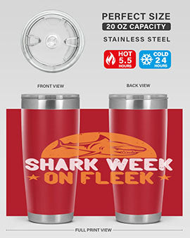 shark week on fleek Style 42#- shark  fish- Tumbler