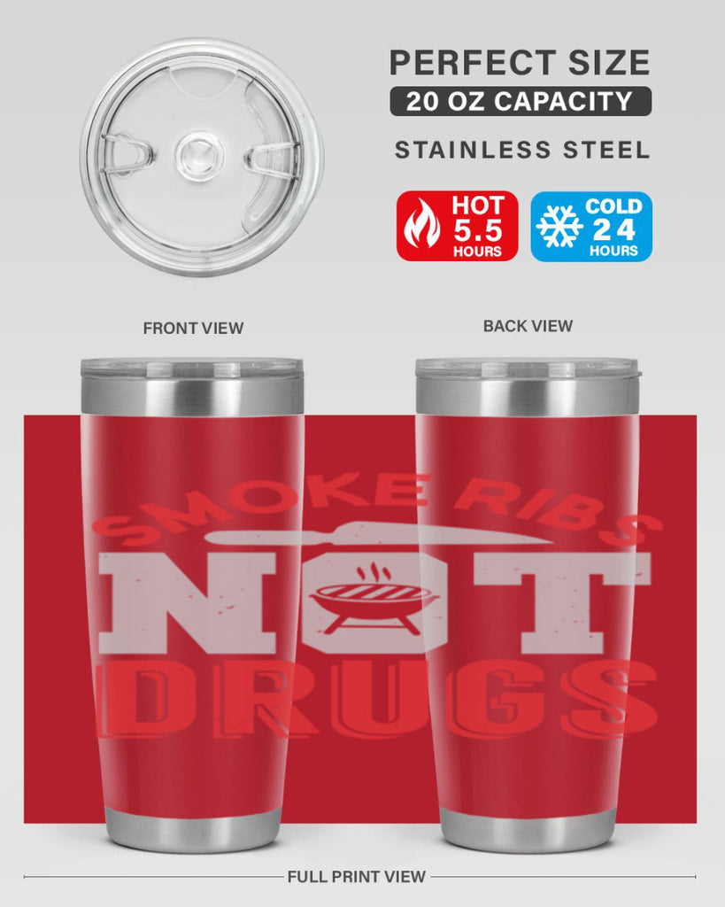 smok ribs not drugs 13#- bbq- Tumbler