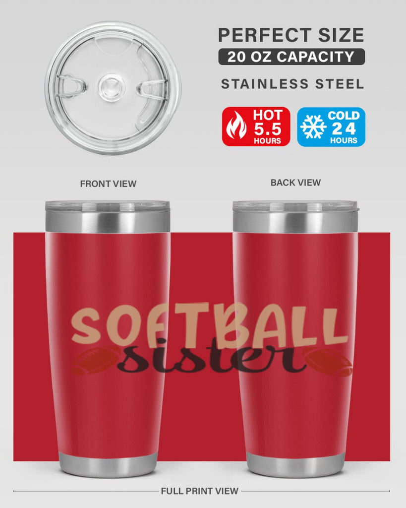 softball sister 2272#- softball- Tumbler