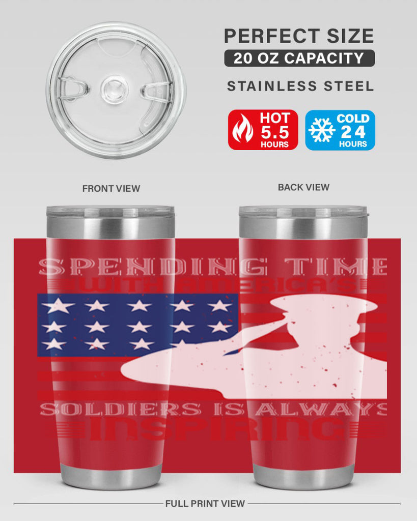spending time with americas 90#- Veterns Day- Tumbler