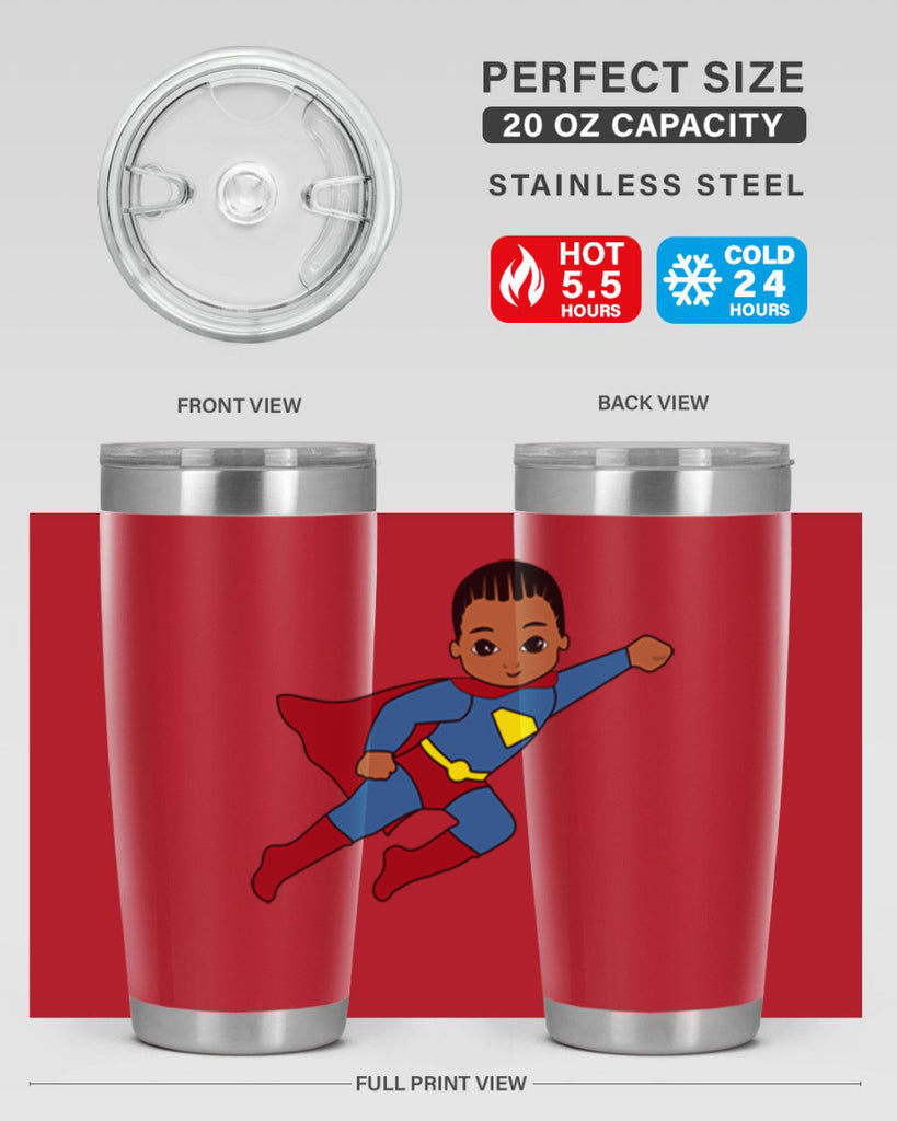 super kid 1#- black men - boys- tumbler