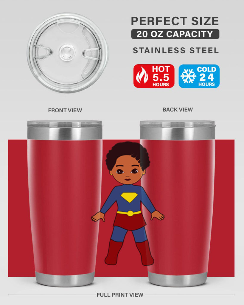 super kid 3#- black men - boys- tumbler