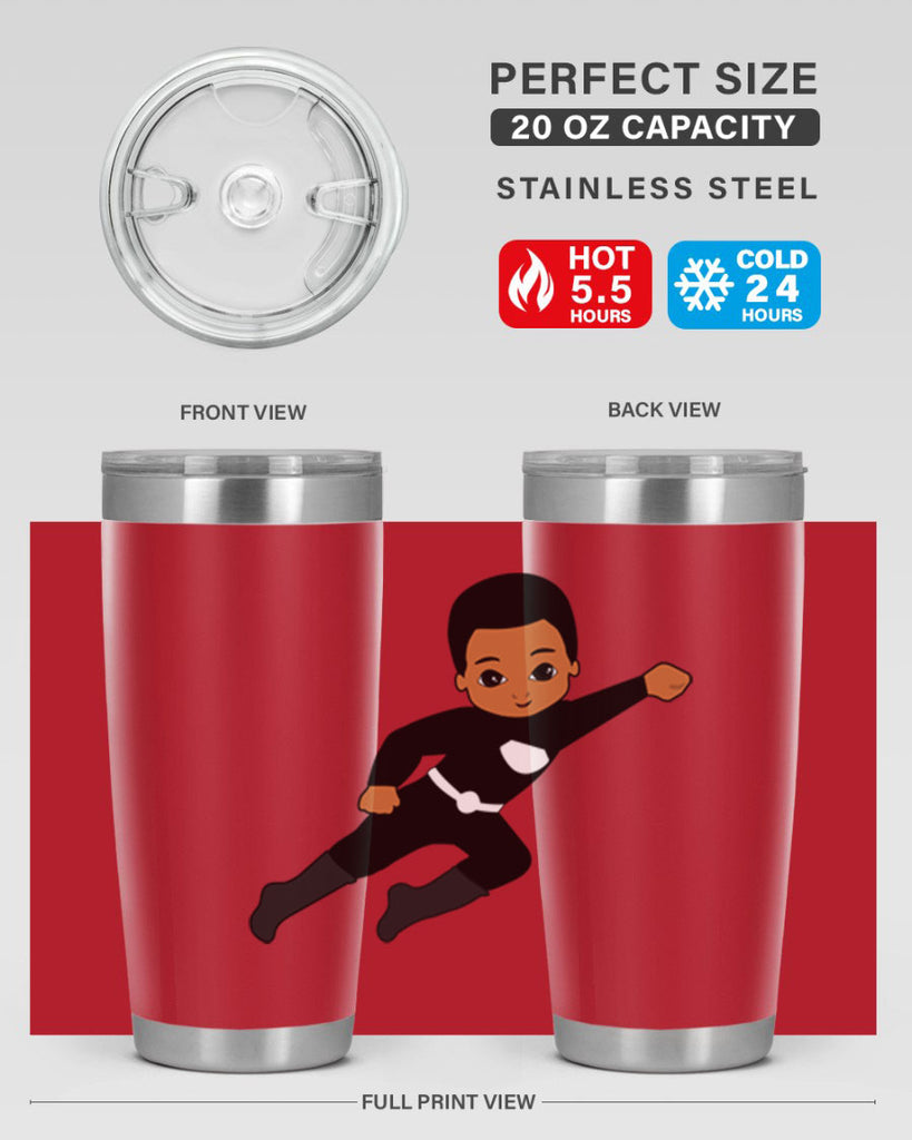 super kid 7#- black men - boys- tumbler
