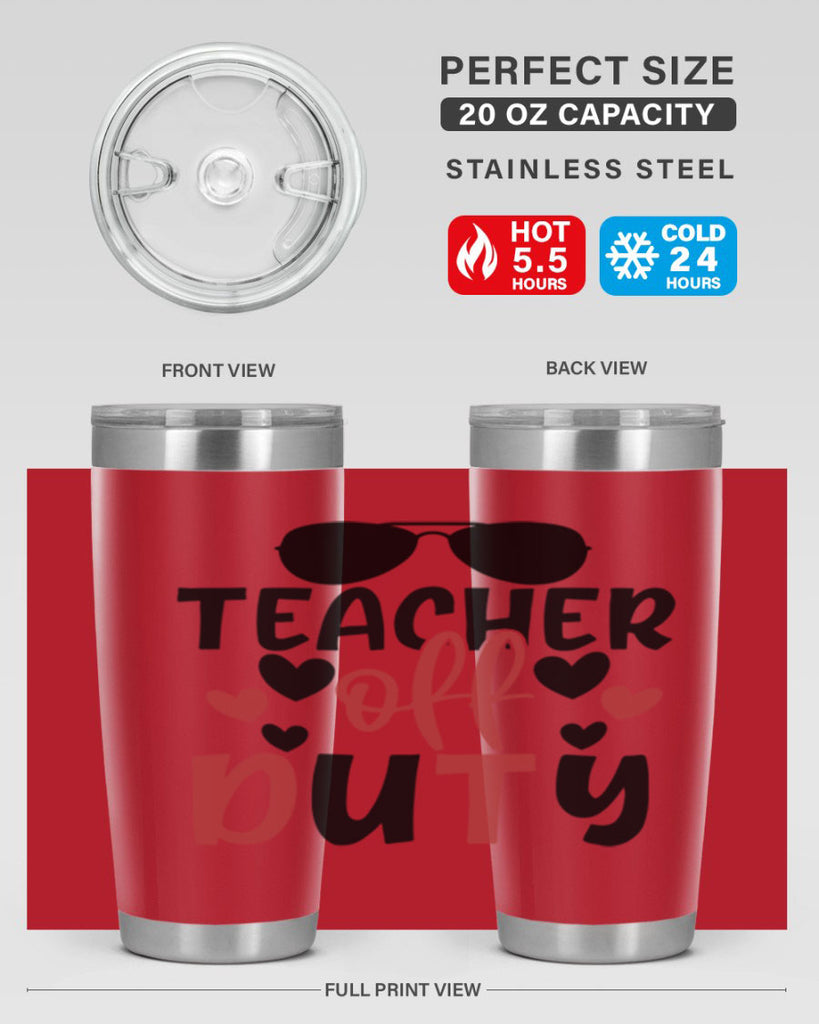 teacher off duty Style 205#- teacher- tumbler