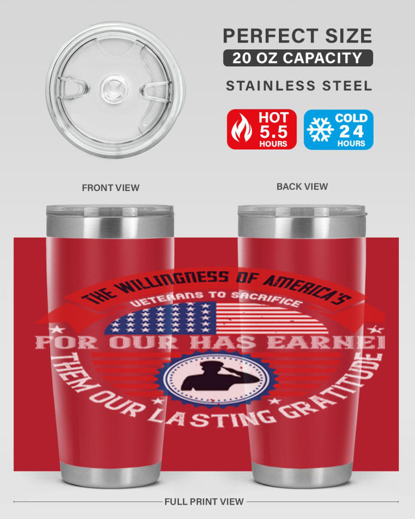 the willingness of americas 88#- Veterns Day- Tumbler