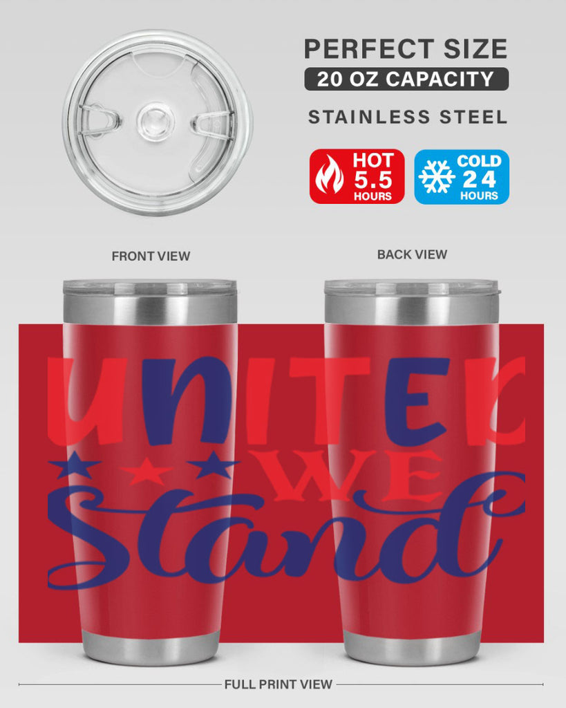 united we stand Style 75#- Fourt Of July- Tumbler