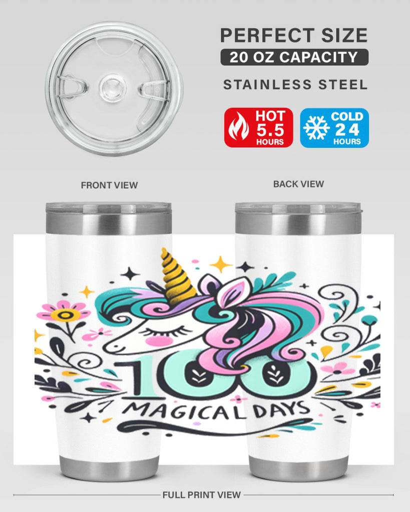 100 Day Magical Sublimation 27#- 100 days of school- Tumbler