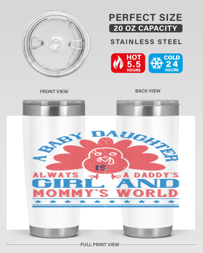 A baby daughter is always a Daddy’s girl and Mommy’s world Style 148#- baby- tumbler
