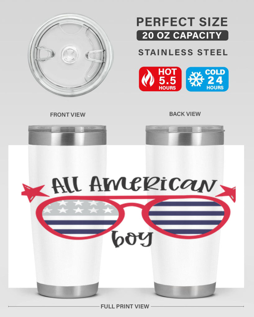 All American Boy Style 141#- Fourt Of July- Tumbler