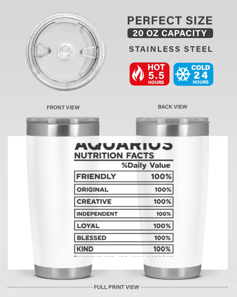 Aquarius Nutrition Facts 67#- zodiac- Tumbler