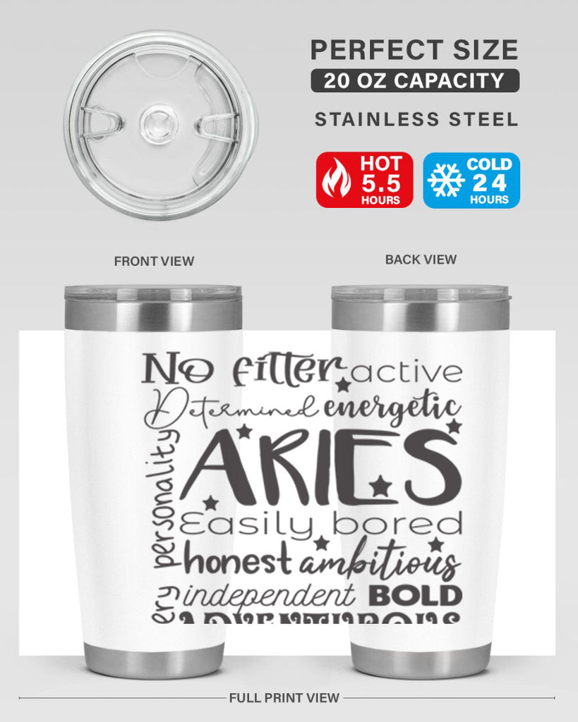 Aries 564#- zodiac- Tumbler