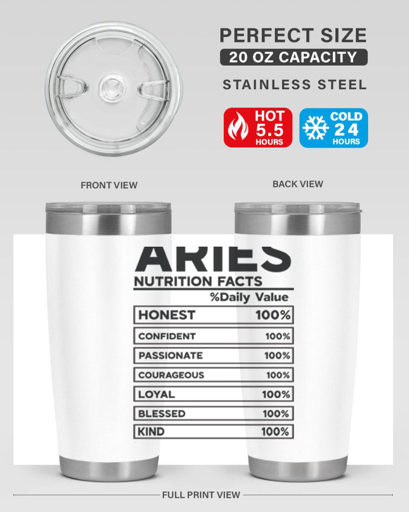 Aries Nutrition Facts 97#- zodiac- Tumbler