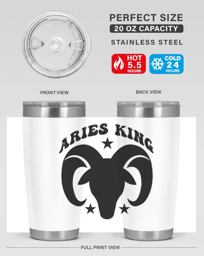 Aries king 110#- zodiac- Tumbler