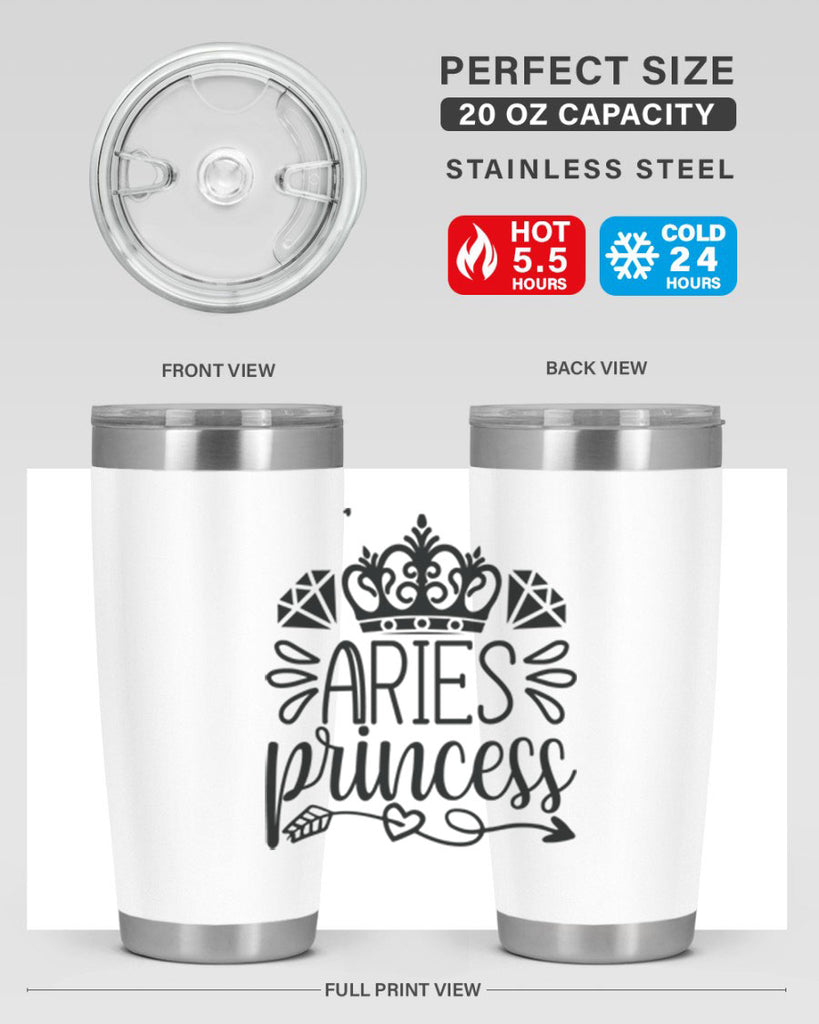 Aries princess 114#- zodiac- Tumbler