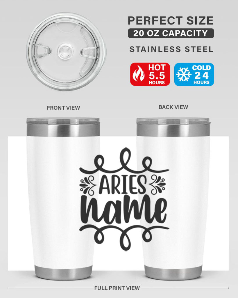 Ariesname 112#- zodiac- Tumbler